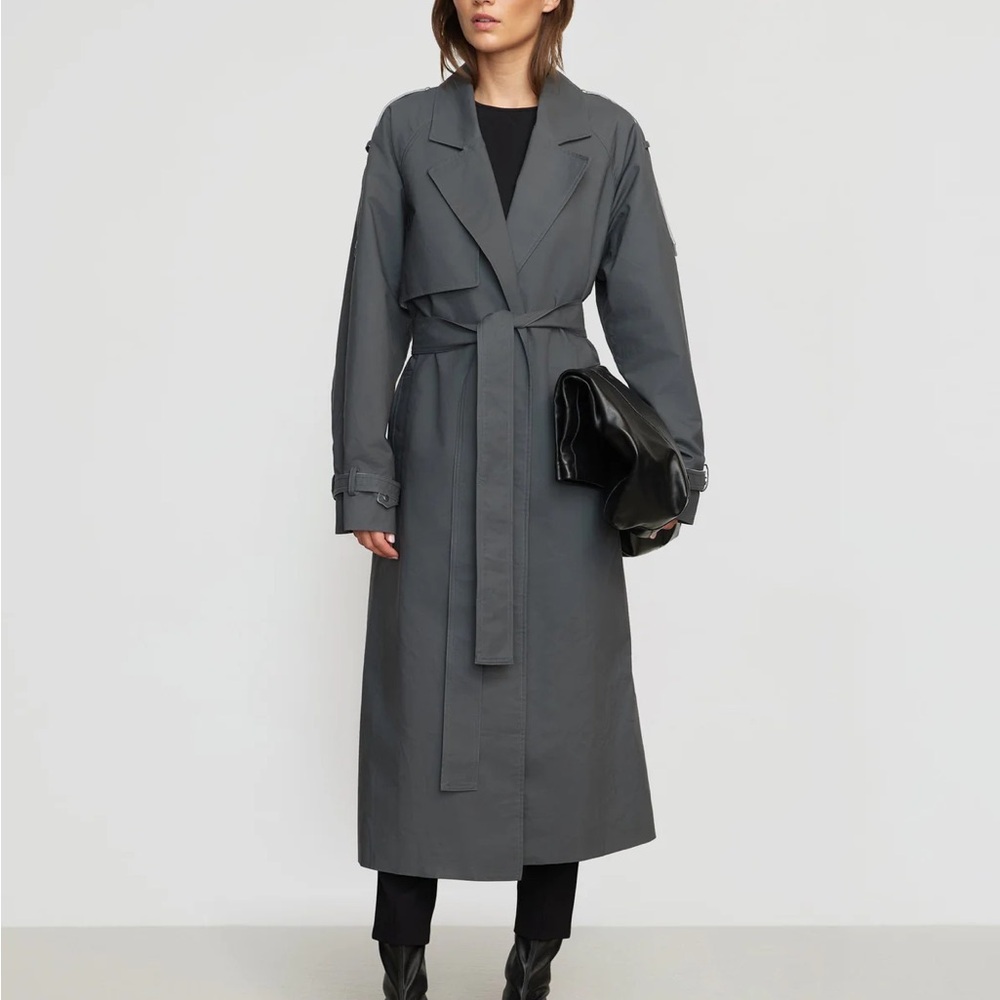 Rhea Contrast Trim Trench Coat - Modern Citizen